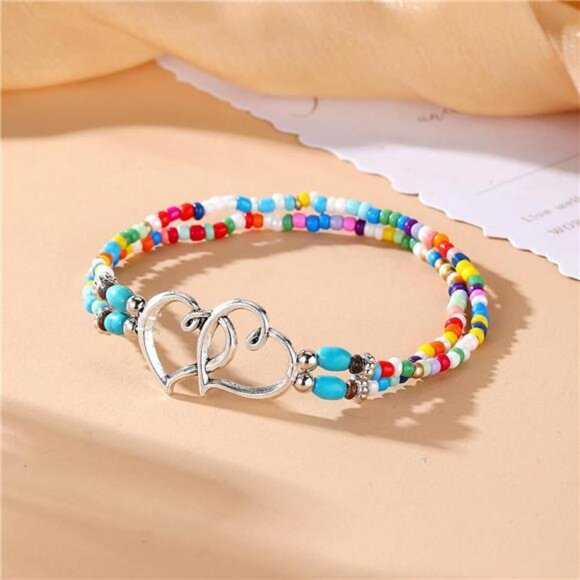 Shell Ankle Bracelet Set for Women, Gold Boho Bead Adjustable Anklet, Hawaiian - Picture 5 of 7